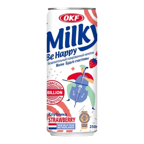 OKF Milky Be Happy Strawberry 250ml
