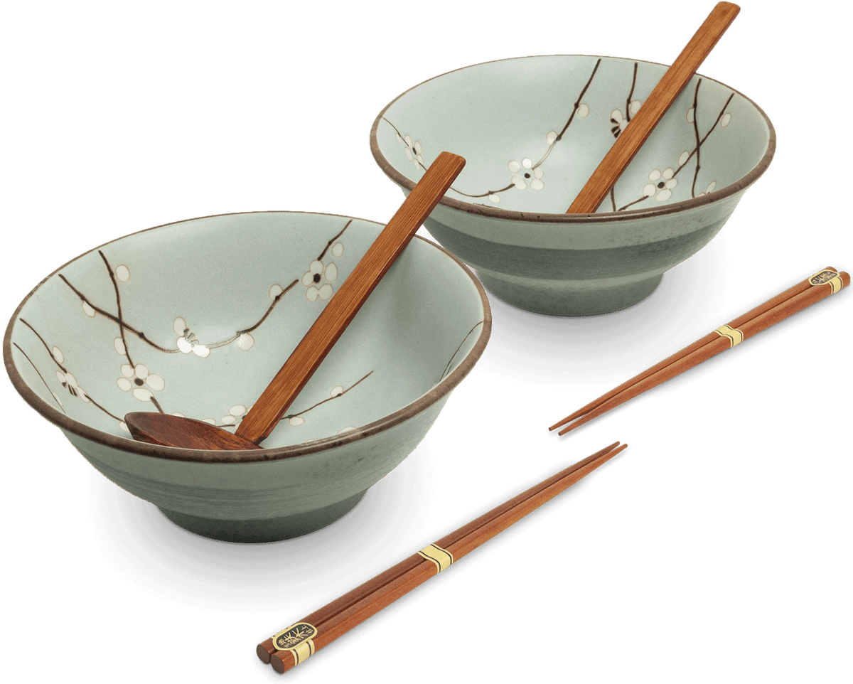 Ramen Skålset Hana Körsbärsblommor (2-pack) Ø22 cm | H9 cm