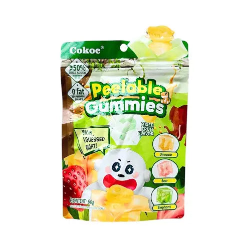 3D Peelable Soft Candy Mixed Fruit 60g, Cokoc