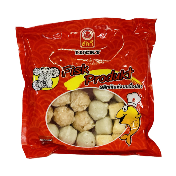 Hotpot Fisk mix 500g, Lucky Cat
