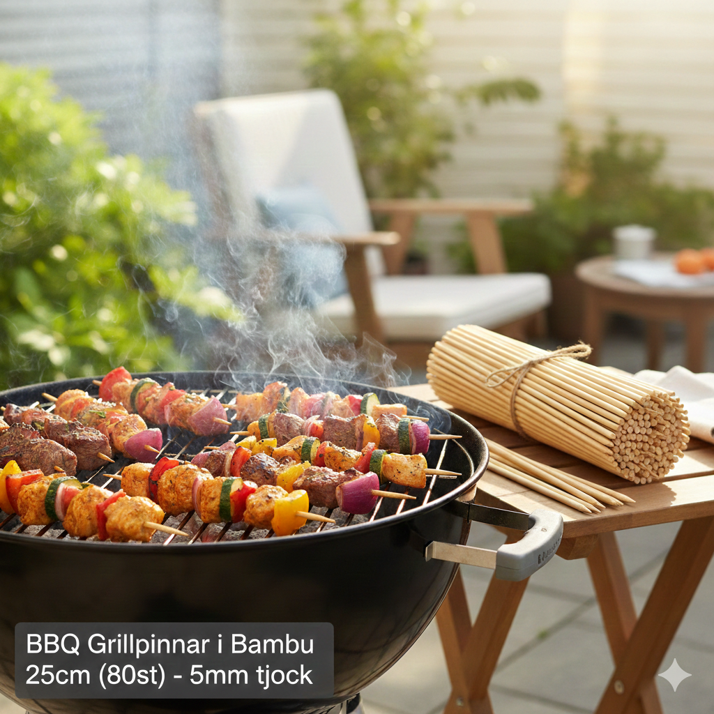 BBQ Grillpinnar i Bambu 25cm (80st)
