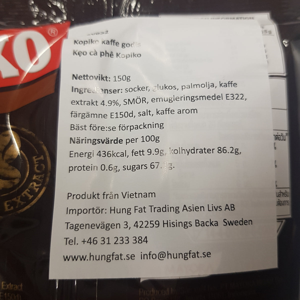 Kopiko kaffe godis
