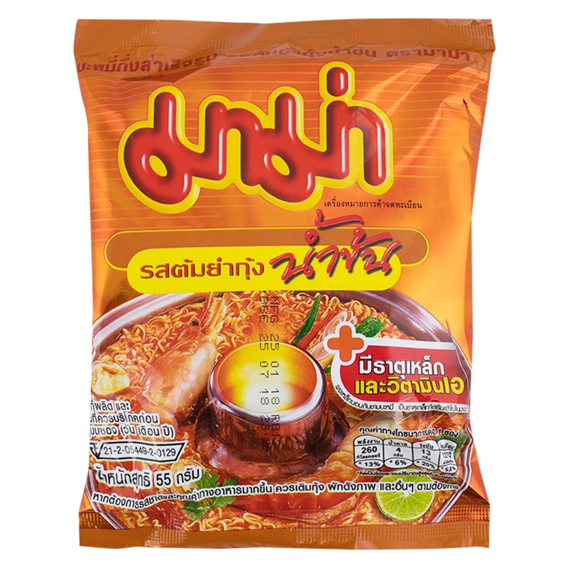 Mama Tom Yum Creamy Shrimp 55g Instant Noodles