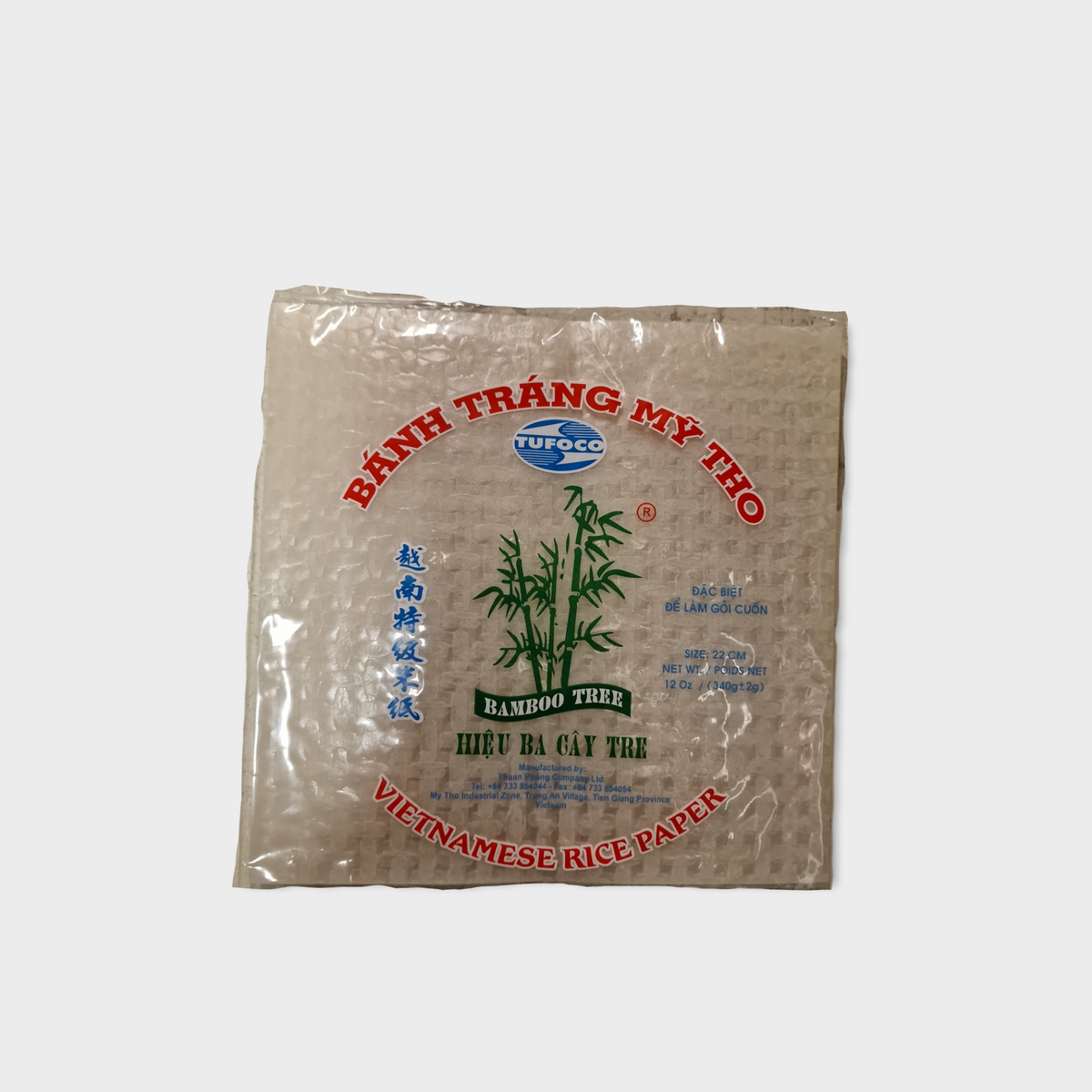 Rispapper Fyrkantig 22cm 340g, Bamboo Tree