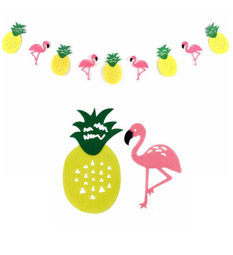 Annans & flamingo Girland Tyg 3m