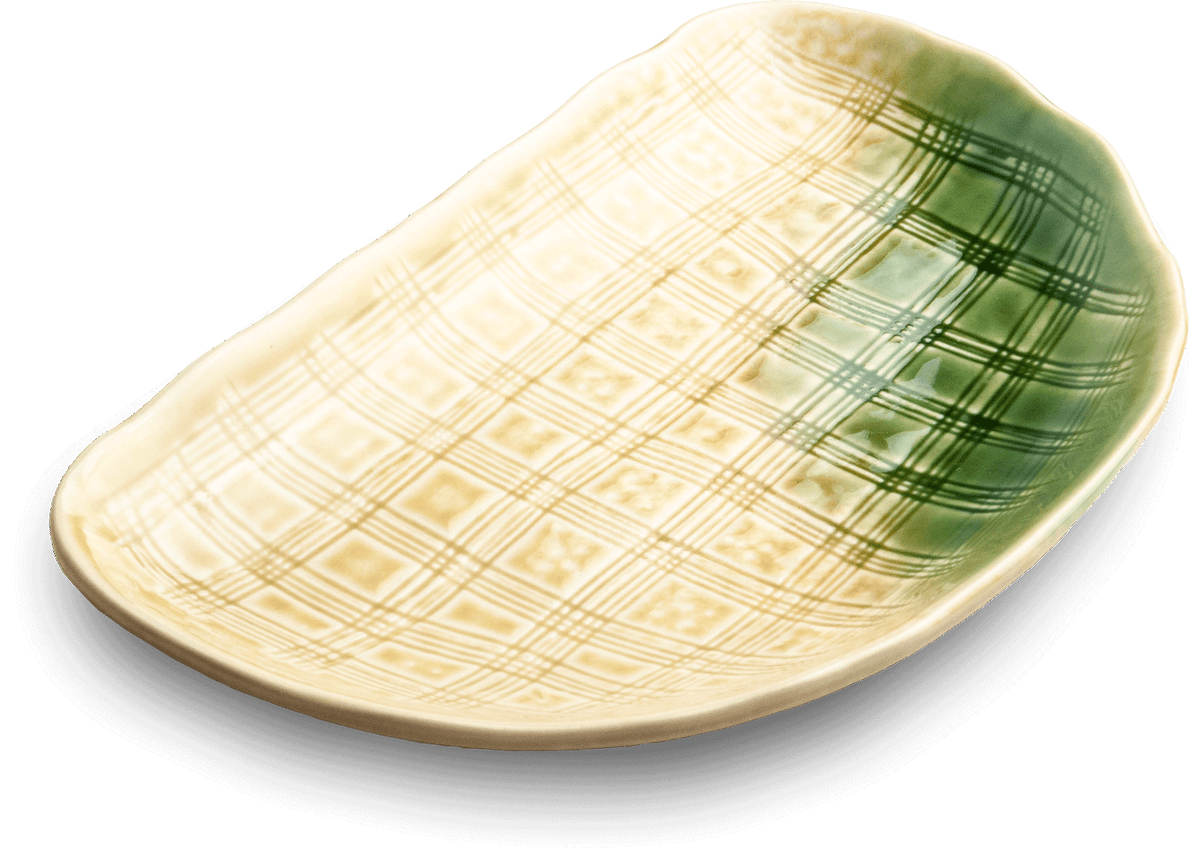 Sushi Tallrik Grön 22x13,5 cm | H3cm