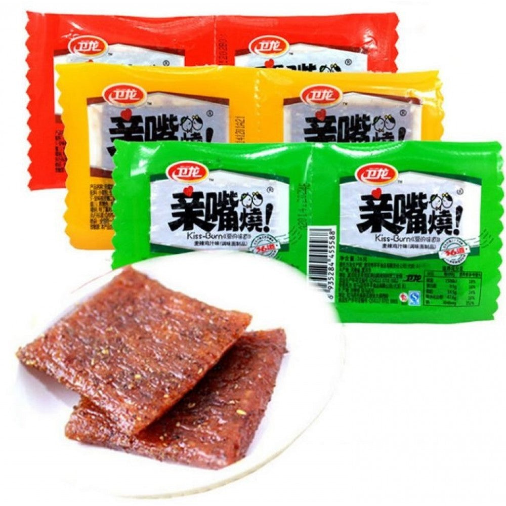 Kryddig kinesisk vetesnacks kyckling smak 260g, WEILONG