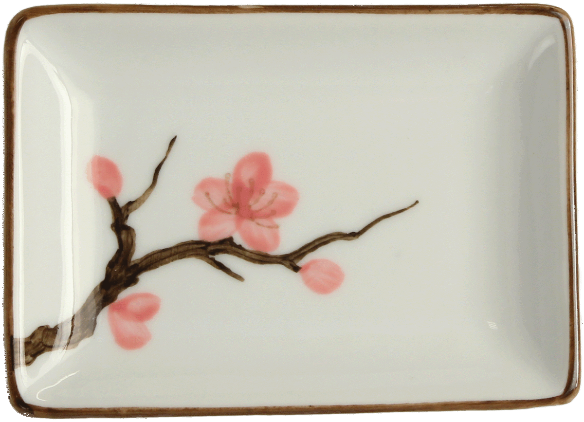 Såsskål med Sakura-motiv. Storlek: 9×6,5 cm | H1,5 cm.