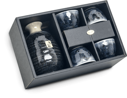 Japansk sake set Retro Blå