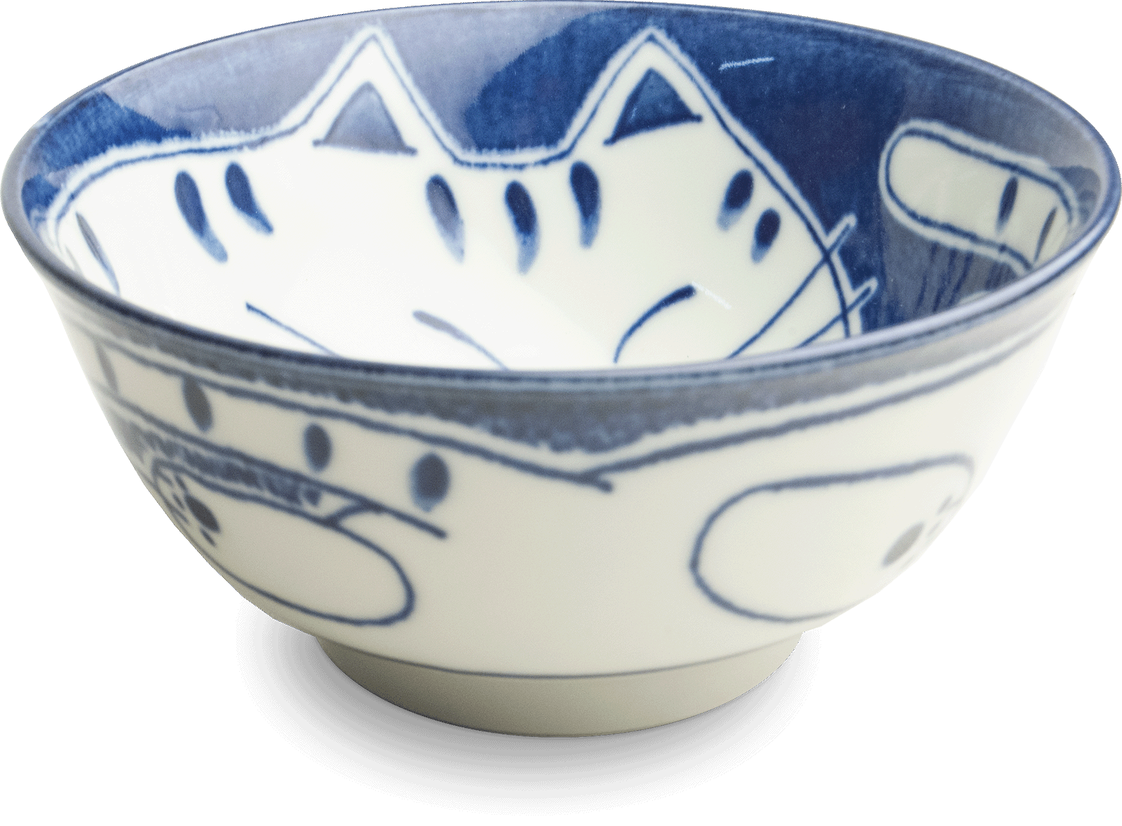 Risskål (L) Blå Katt Ø15 cm | H7 cm