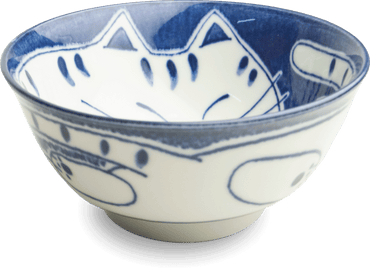 Risskål (L) Blå Katt Ø15 cm | H7 cm