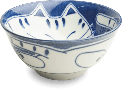 Risskål (L) Blå Katt Ø15 cm | H7 cm