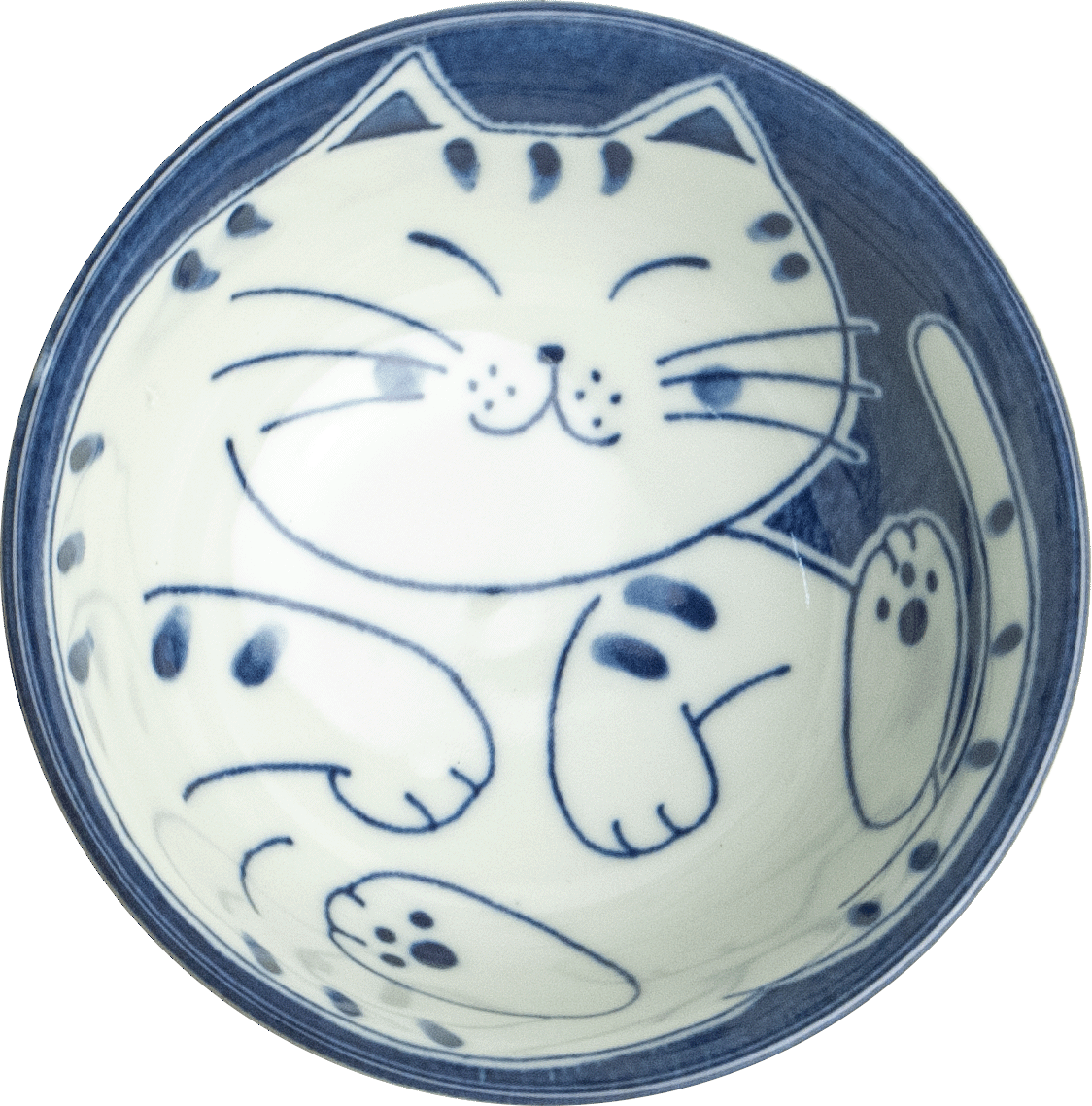 Risskål (L) Blå Katt Ø15 cm | H7 cm