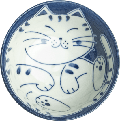 Risskål (L) Blå Katt Ø15 cm | H7 cm