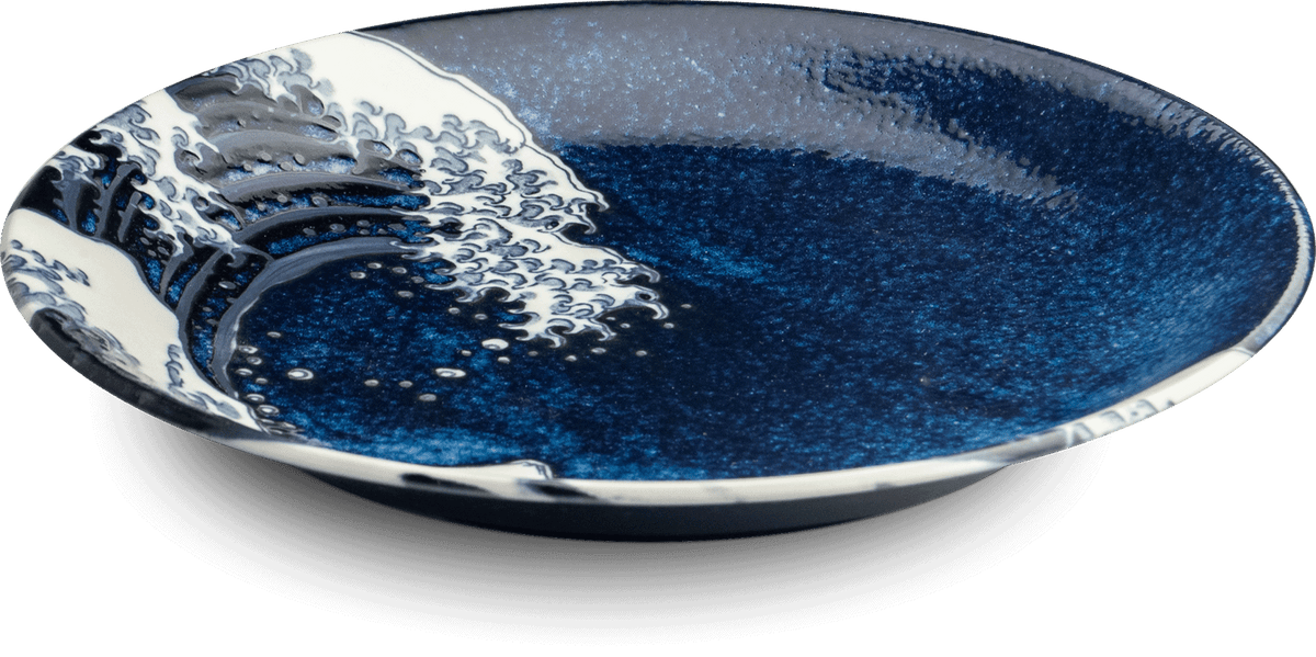 Hokusai Tallrik Blå Ø25 cm | H3,5 cm