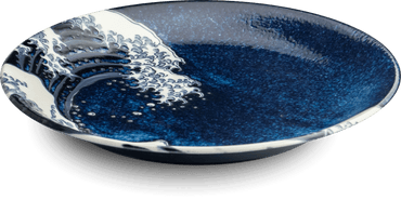 Hokusai Tallrik Blå Ø25 cm | H3,5 cm