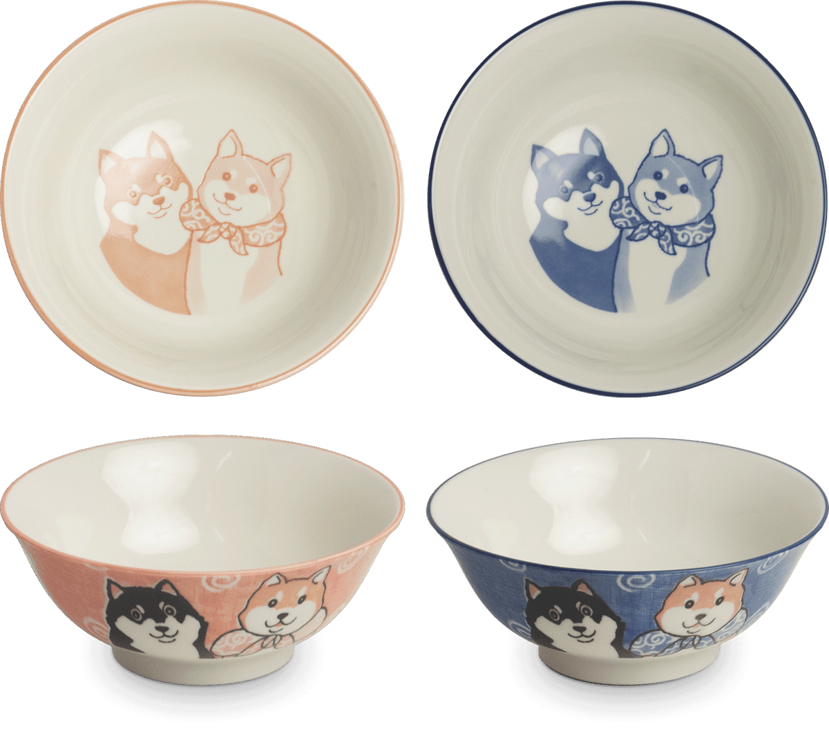 Skål med Shiba-motiv. Storlek: Ø21 cm | H8 cm.