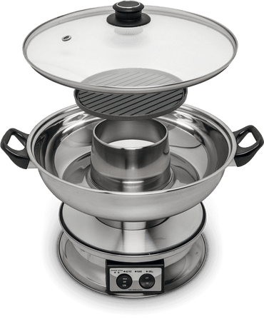 Remo Elektrisk Hotpot Gryta med Grill Platta