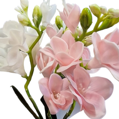 konstgjord Freesia, irisväxter vit 1pack