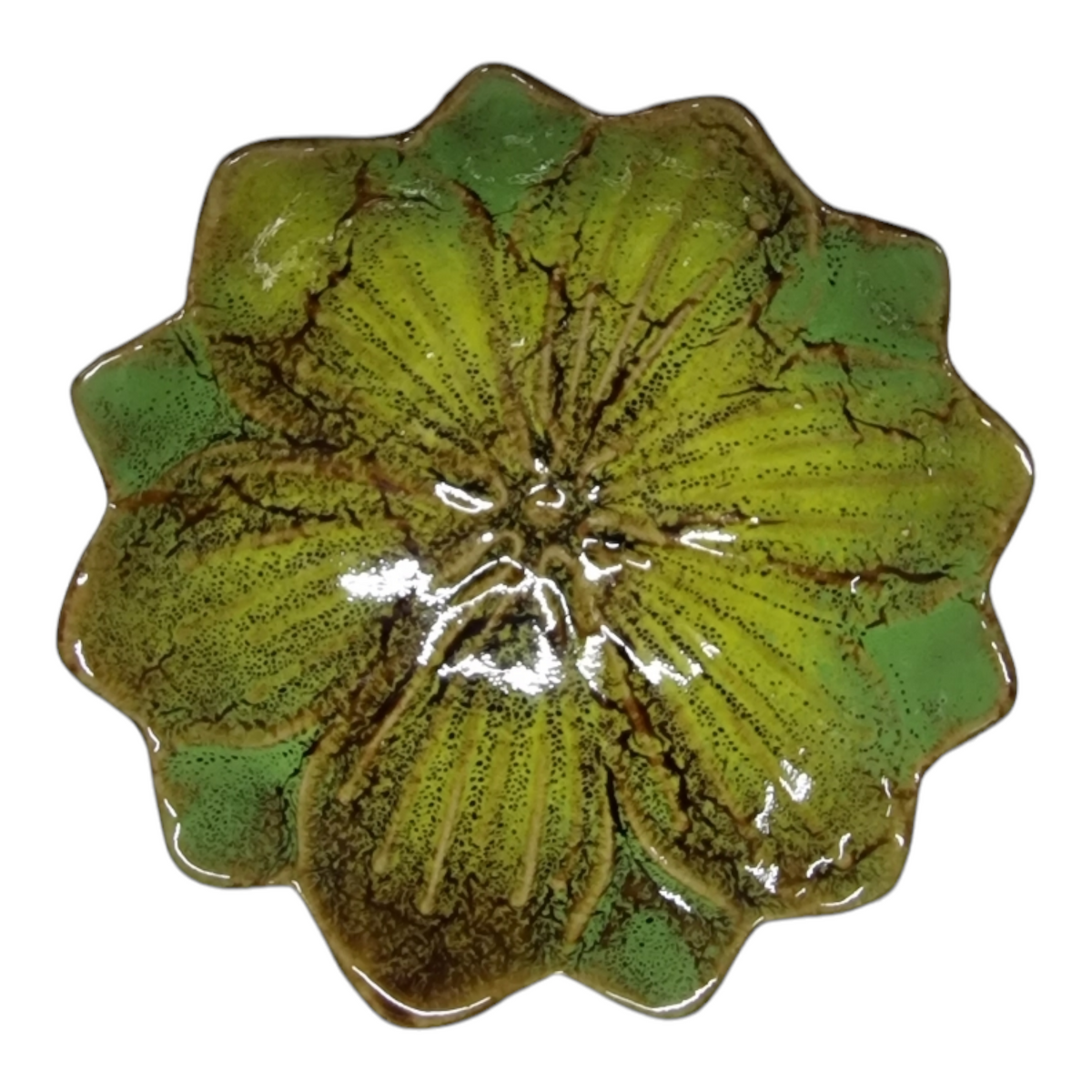 Skål blad grön 11x3cm