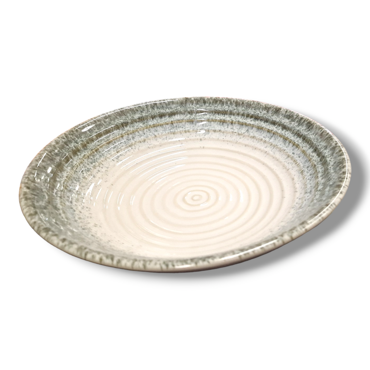 Tallrik Rund Grå Spiral Ø25 cm | H5,5 cm