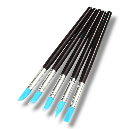 Siliconpensel / shapers 5-pack Blå