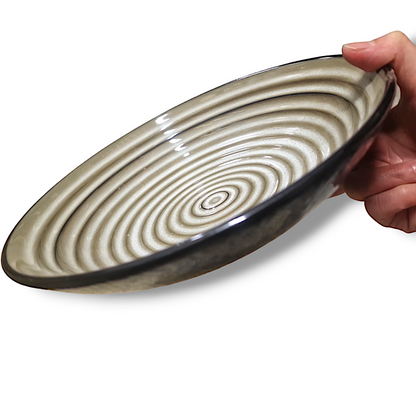 Tallrik Rund Beige Spiral Ø25 cm | H5,5 cm