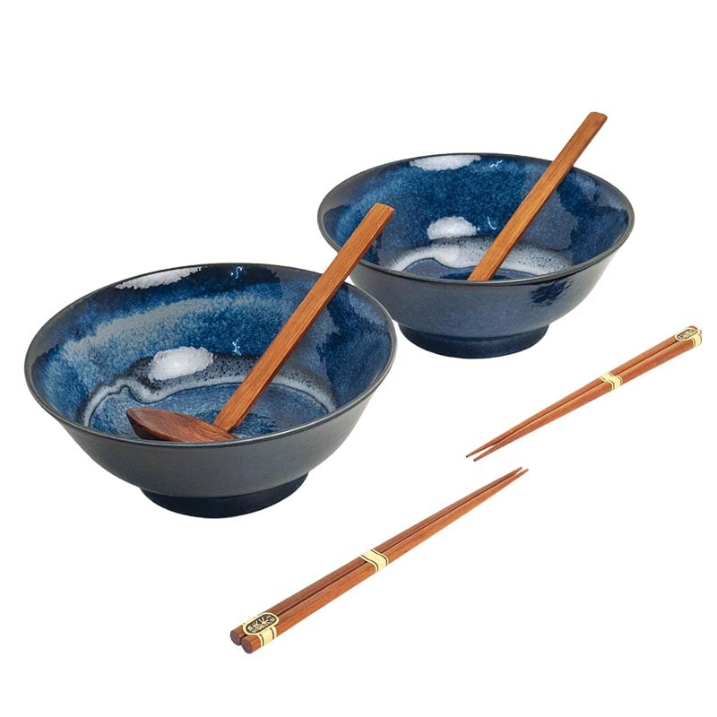 Ramen skålset Hana blauw