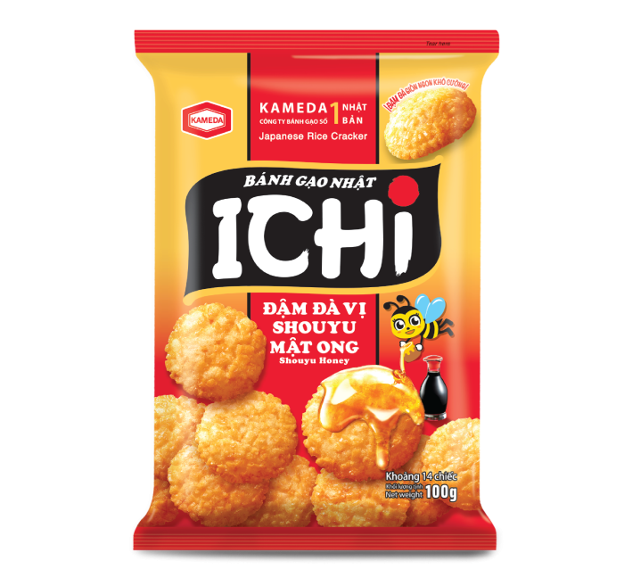 Shoyu Honey Rice Cracker 100g, Kameda