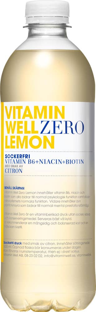 Zero Citron 50cl, Vitaminwell +1kr Pant