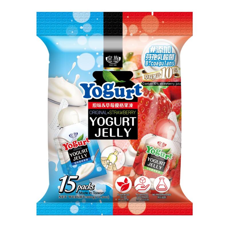 Jelly Yogurt Orginal + Jordgubb 300g, Royal Family