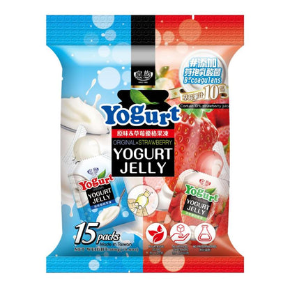 Jelly Yogurt Orginal + Jordgubb 300g, Royal Family