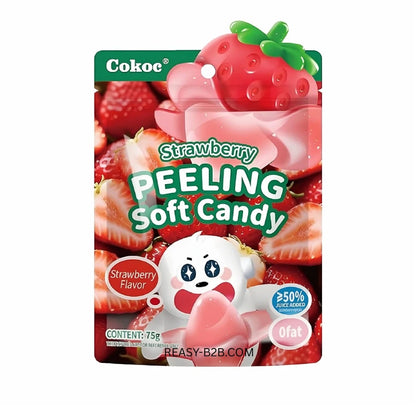 Peelable Gummies Jordgubb 60g, Cokoc