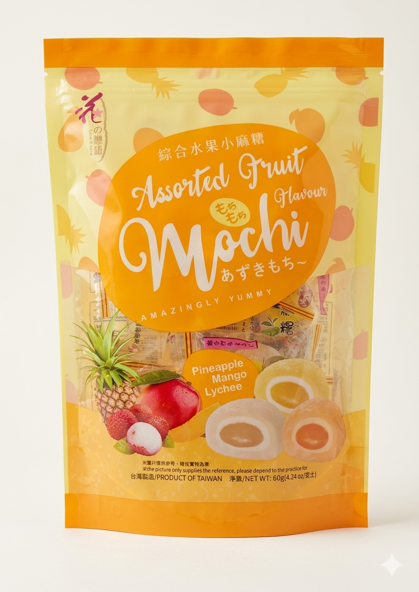 Mochi frukt mix 120g