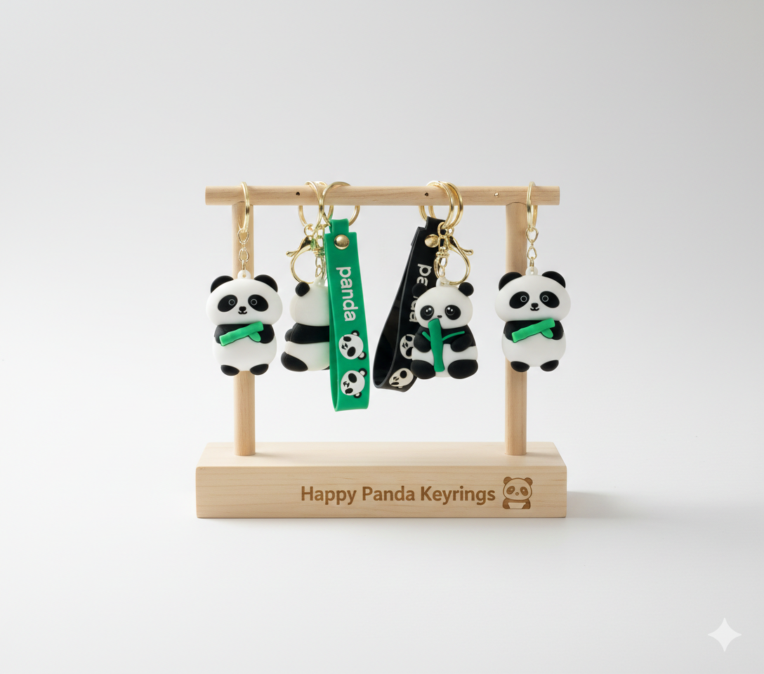 Nyckelring Panda osorterad 5cm