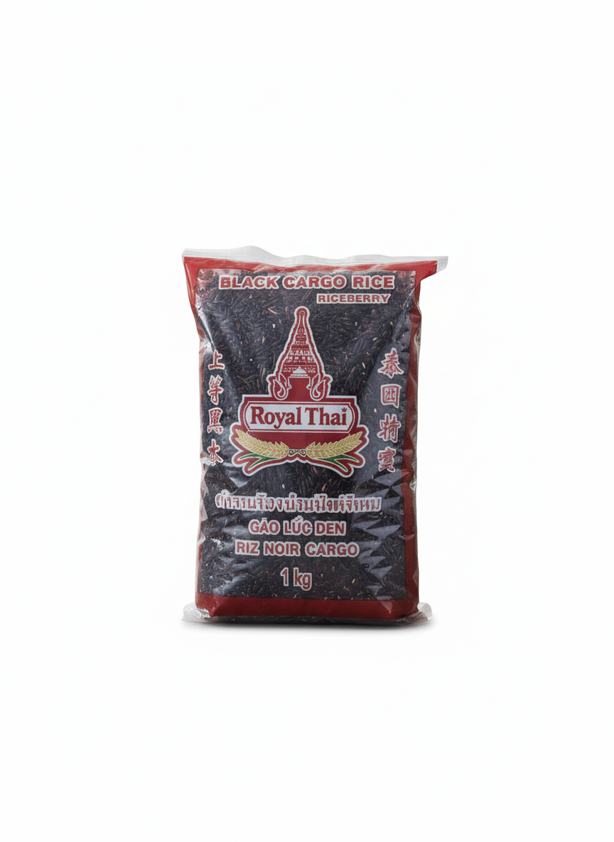Svart Klibbigris 1kg, Royal Thai