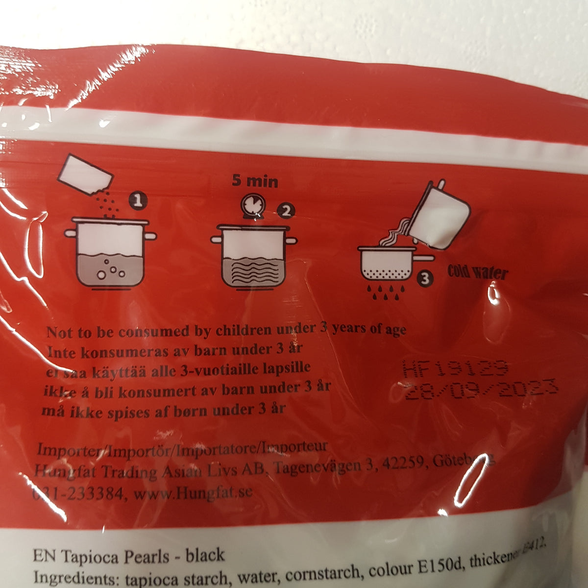 Tapioka Pärlor för bubble te orginal 500g