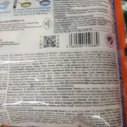 Fläsk och svamp dumpling 400g, Kung Fu Food