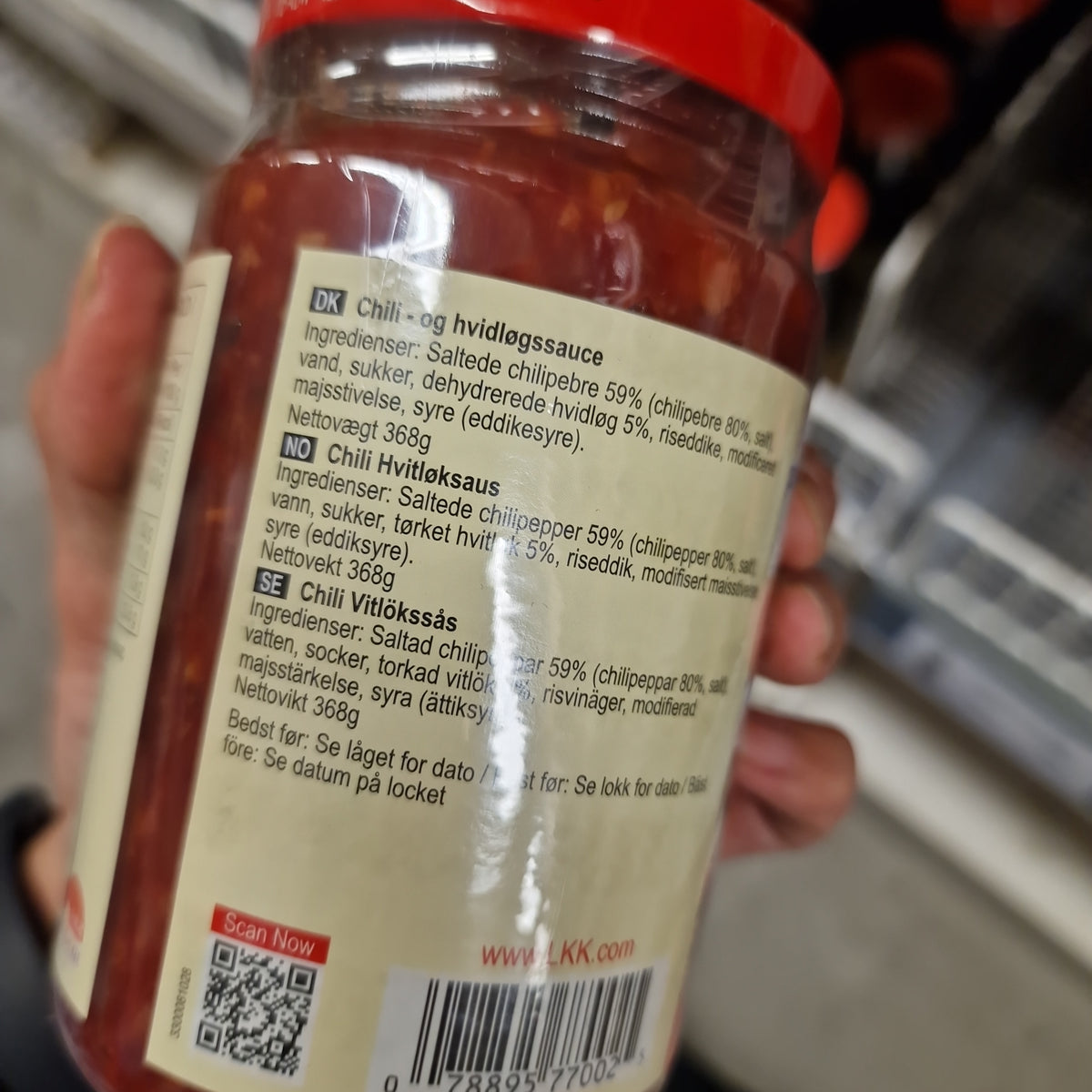 Chili & vitlöksås 368g, LKK