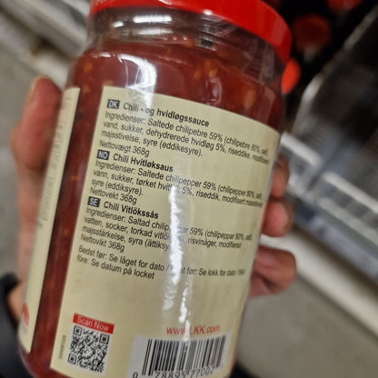 Chili & vitlöksås 368g, LKK