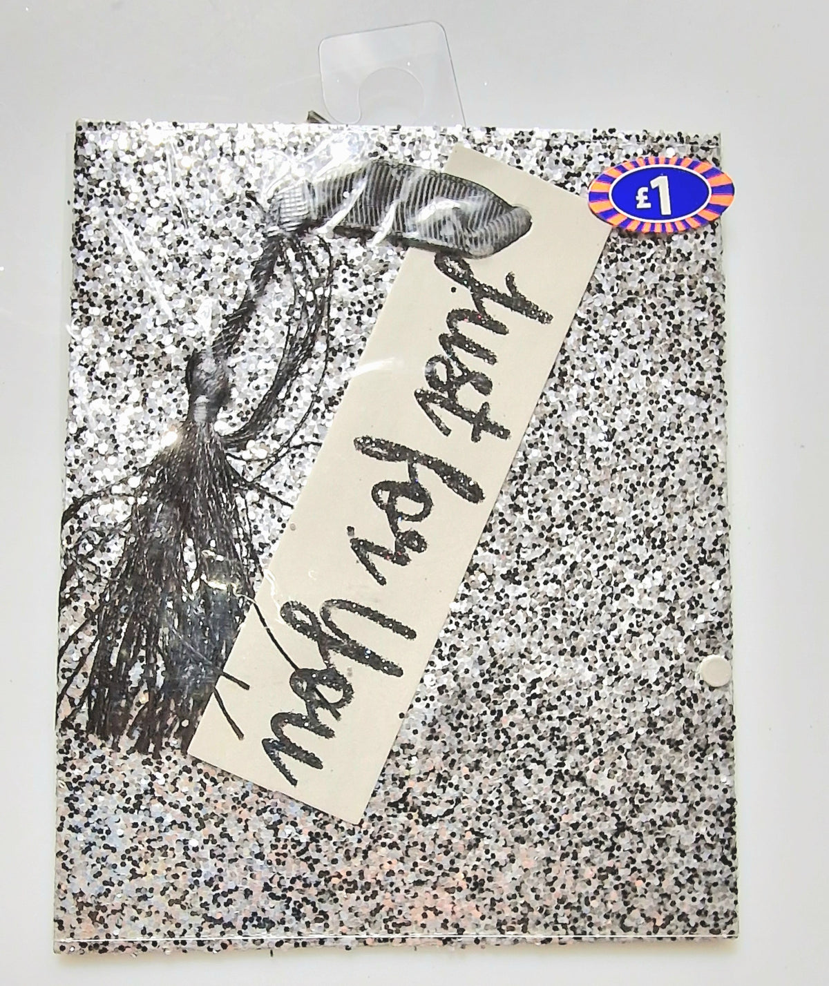 presentpåse glitter silver