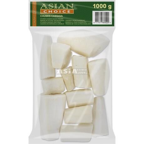 Fryst Cassava bitar 1kg, Asian Choice