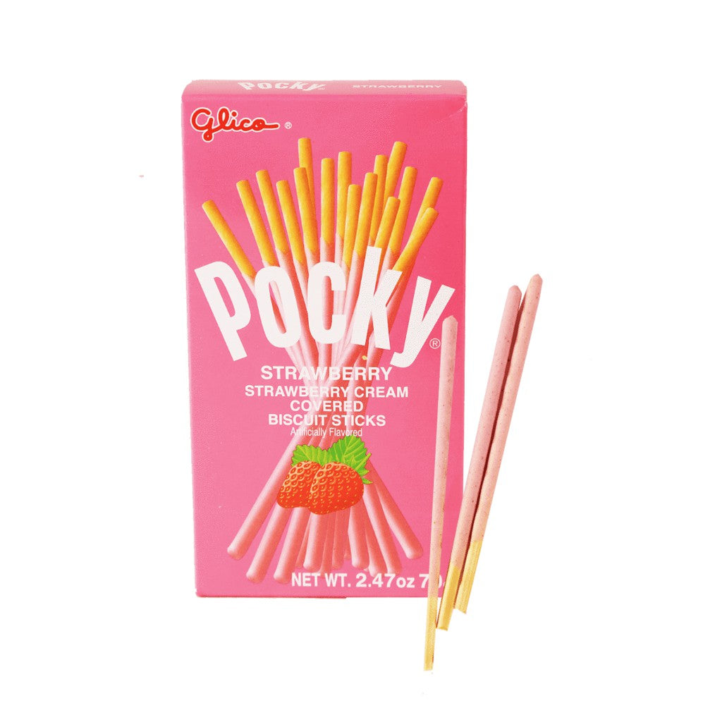Pocky jordgubb 43g, Glico