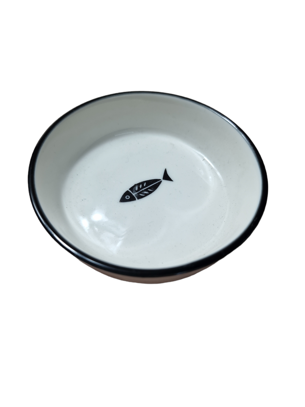 Sås fat Vit/Svart Fisk