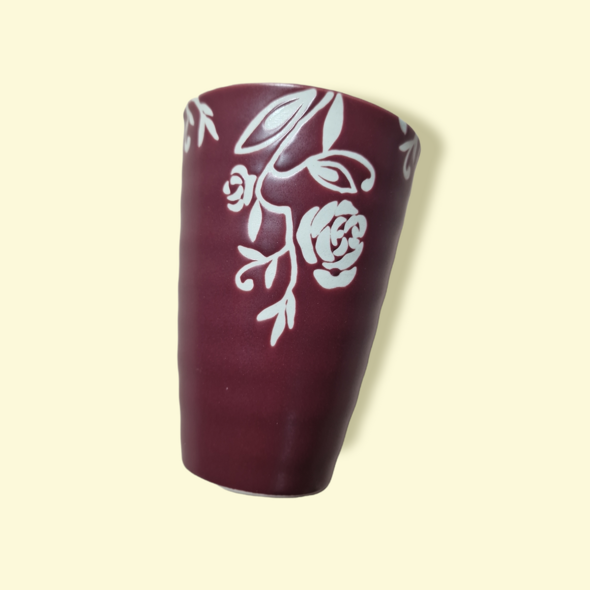 Stor kopp Röd Blommig