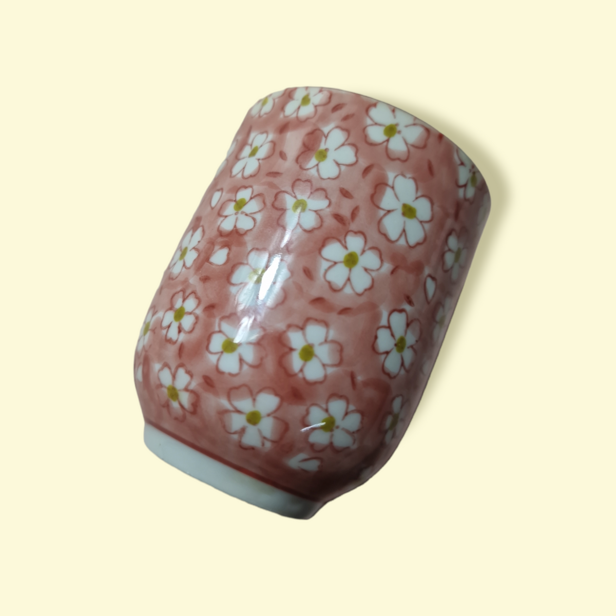 Liten Blommig Röd Kopp