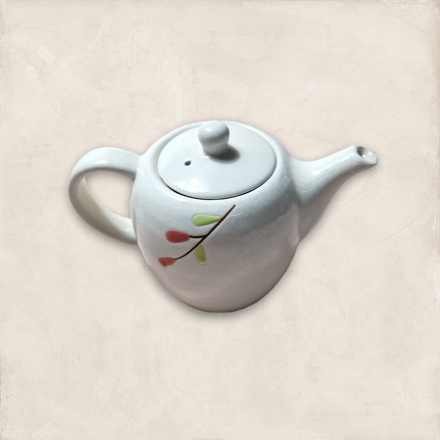 Vit Mönstrad Tekanna