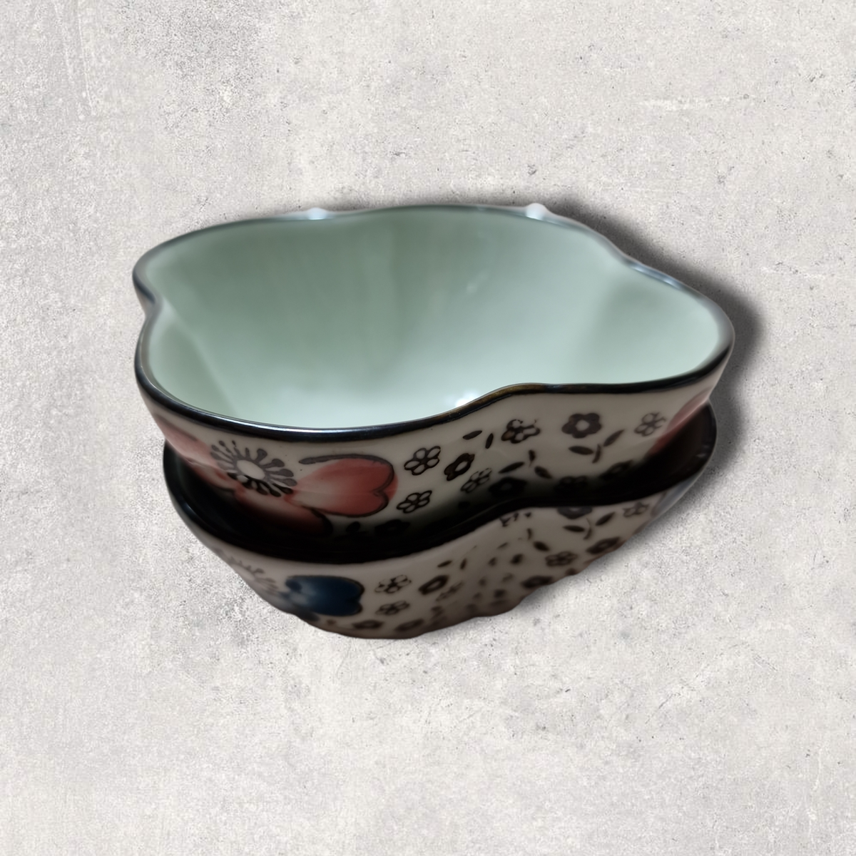 porslin skål blomform