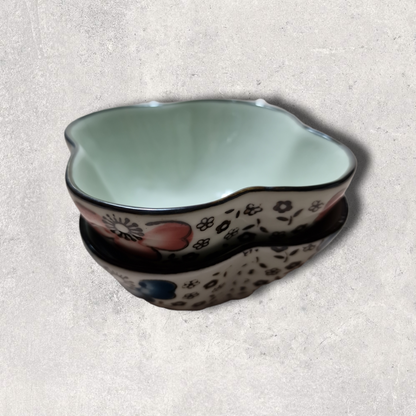 porslin skål blomform