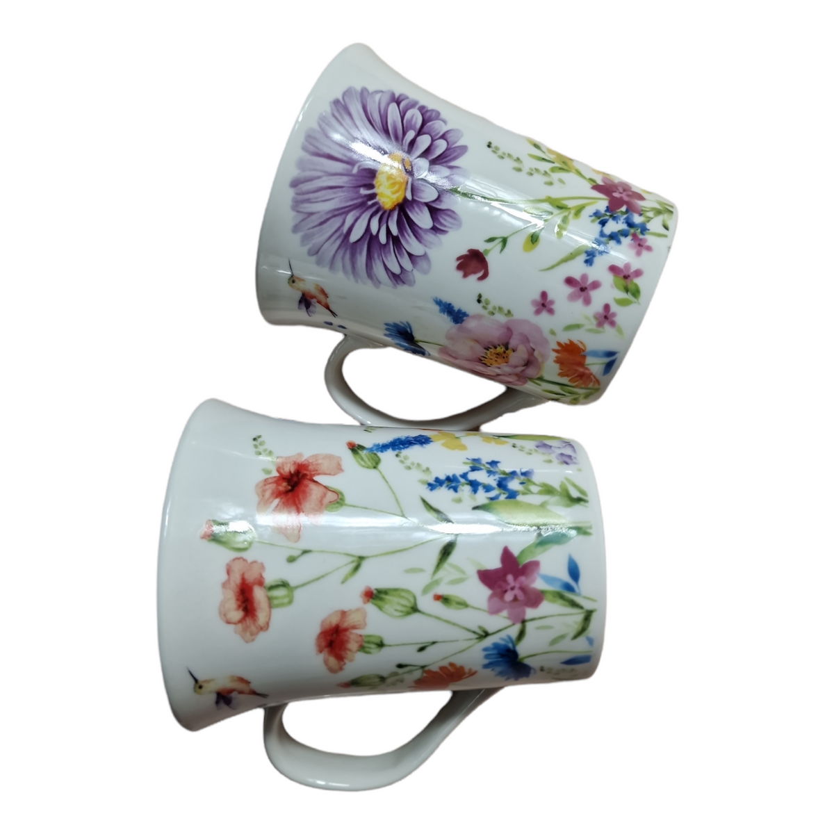 Blå Blommiga Koppar